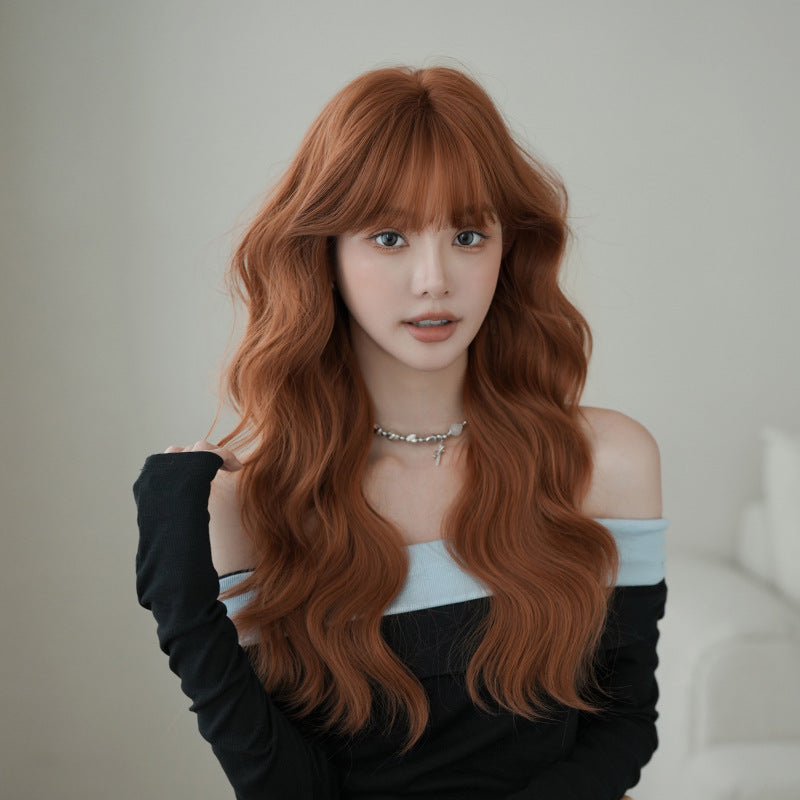 [C-0521] Fluffy Layered Wave Wig with Airy Bangs