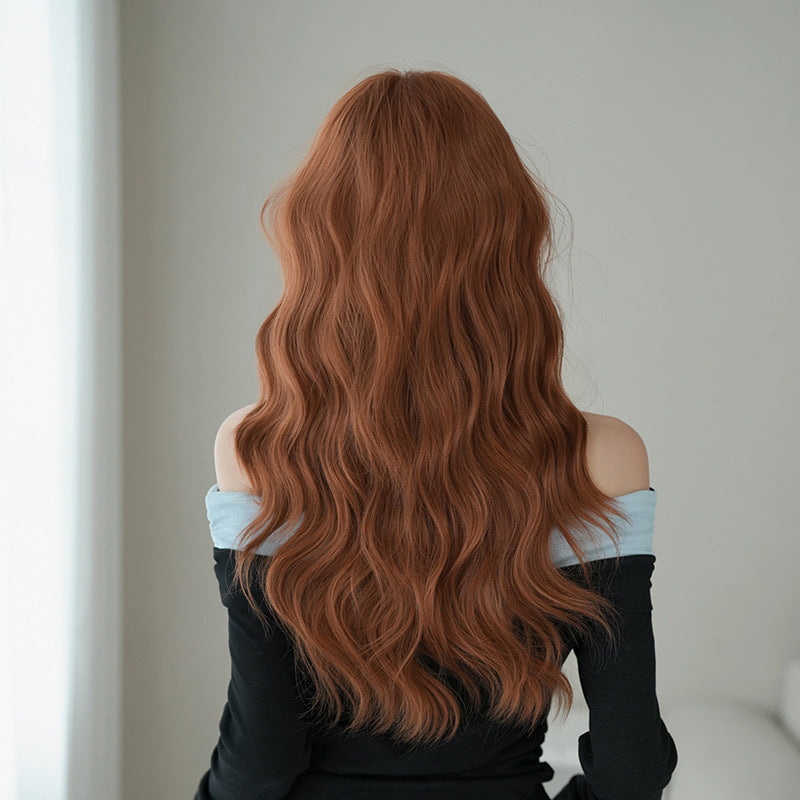 [C-0521] Fluffy Layered Wave Wig with Airy Bangs