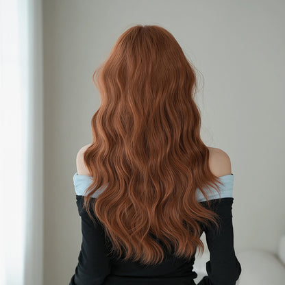 [C-0521] Fluffy Layered Wave Wig with Airy Bangs