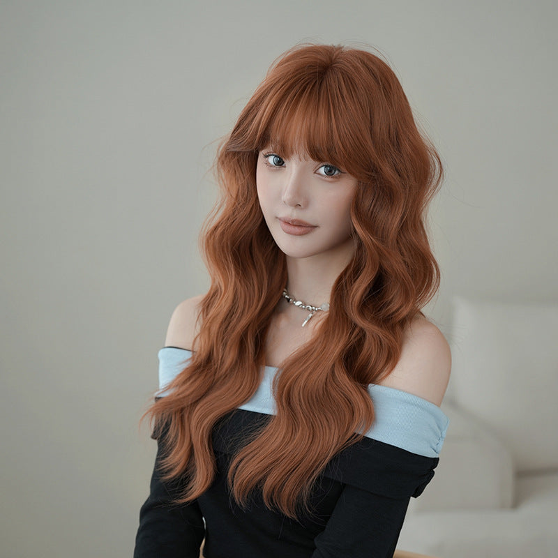 [C-0521] Fluffy Layered Wave Wig with Airy Bangs