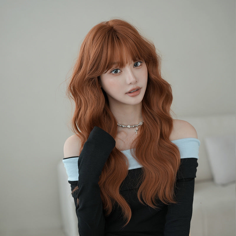 [C-0521] Fluffy Layered Wave Wig with Airy Bangs