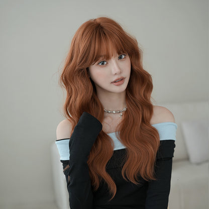 [C-0521] Fluffy Layered Wave Wig with Airy Bangs
