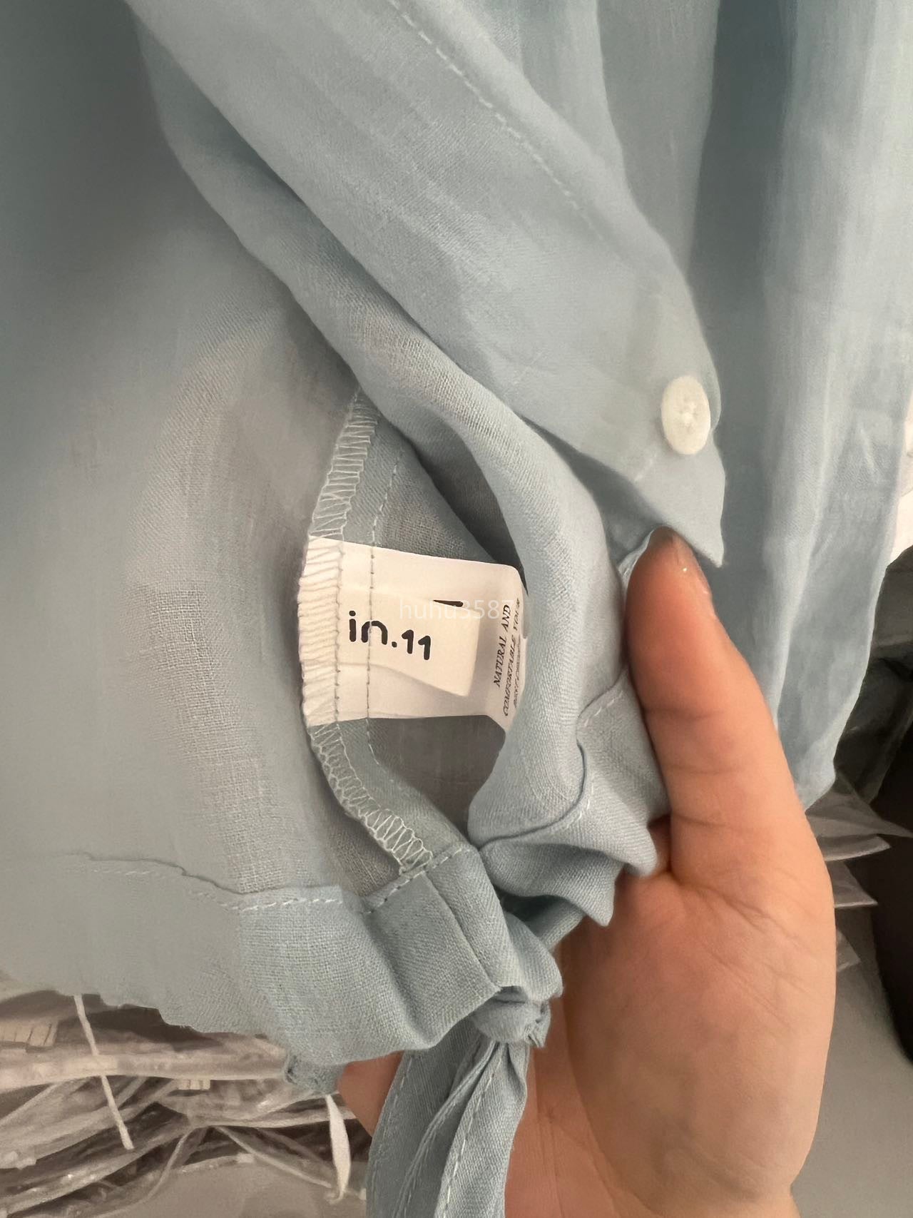 Sky Blue Sheer Hooded Lightweight Top