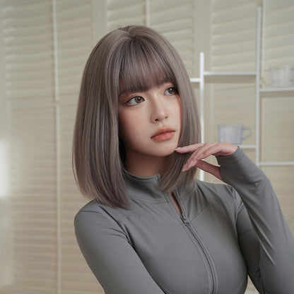 [D-170] Mist Gray Purple 37 cm Wig
