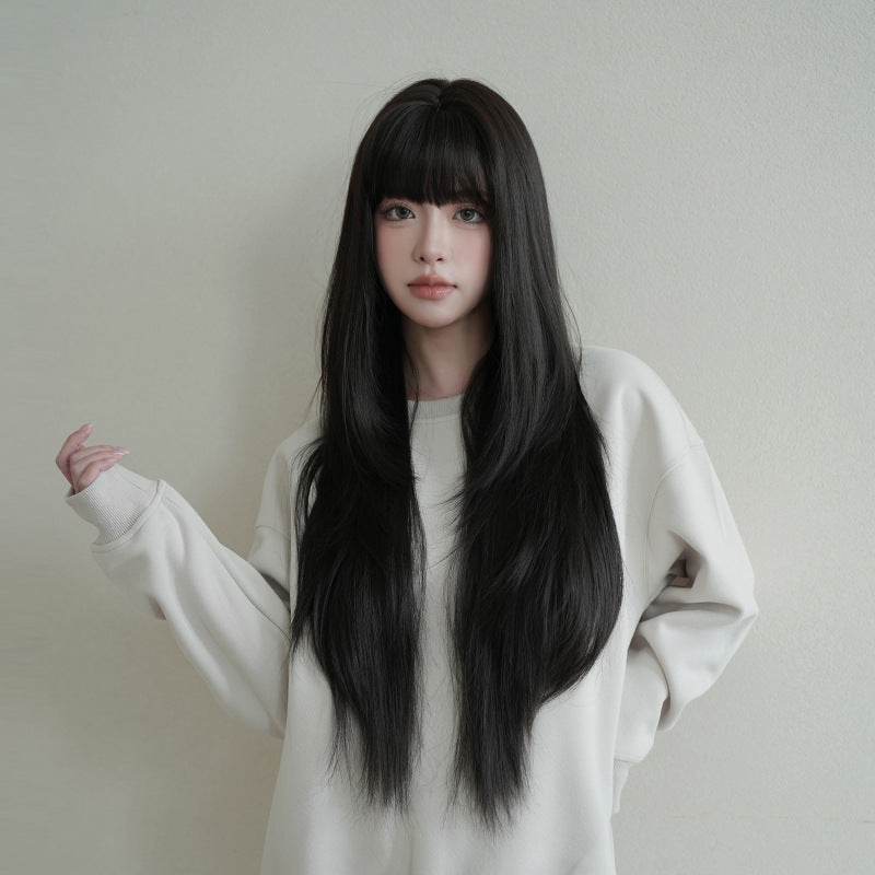 [C-0461] Natural Black Wig
