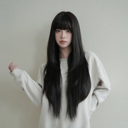 [C-0461] Natural Black Wig