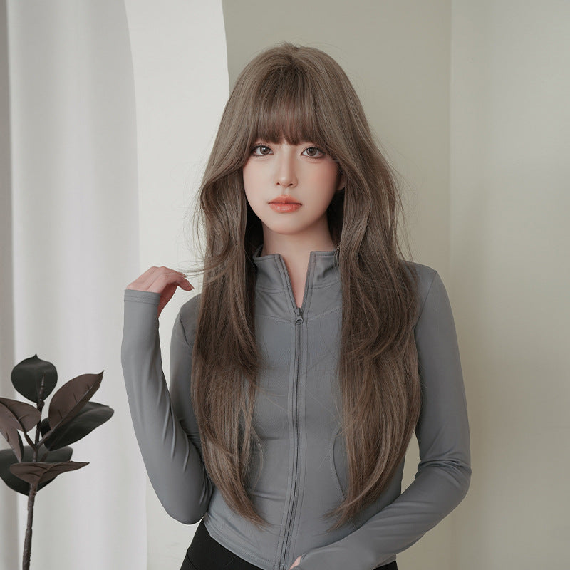[C-0462] Tea Mist Gray 75 cm Wig
