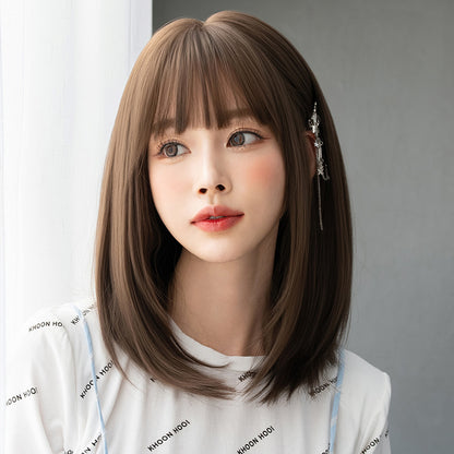 [D-132] Cool Brown 40 cm, Dark Brown 40 cm Wig