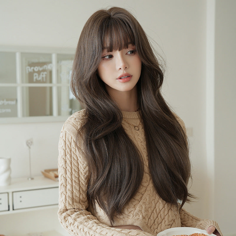 [C-0445] Cool Tea Brown 75 cm Wig