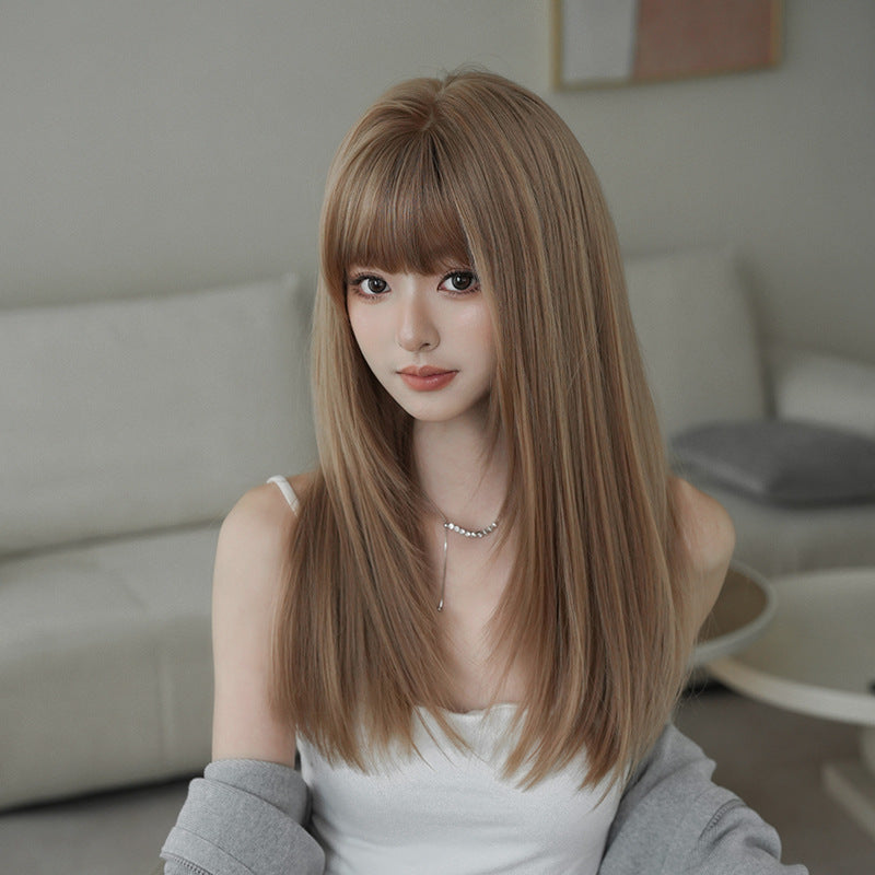 [C-0517] Flax Brown 58 cm Wig