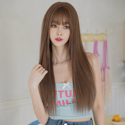 [C-0428] Warm Caramel Brown 73 cm Wig