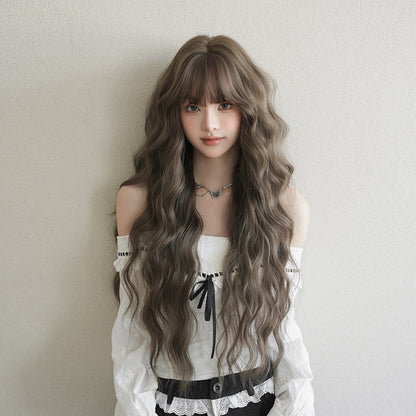 [C-0550] Hazelnut Gray Brown 85 cm Wig