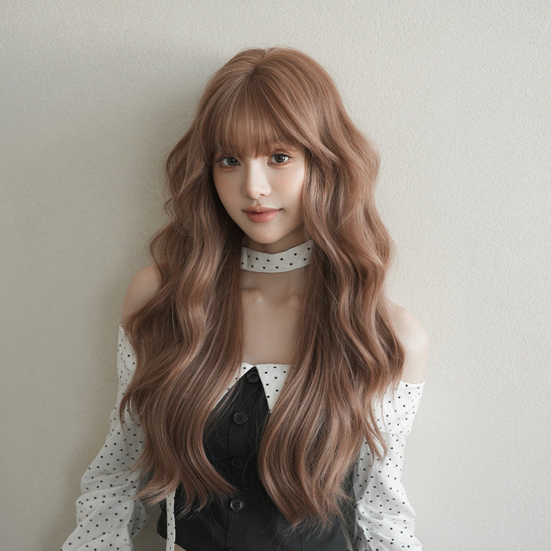 [C-0556] Berry Pink Brown 71 cm Wig