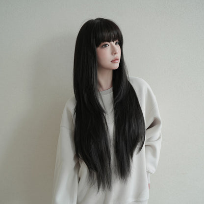 [C-0461] Natural Black Wig