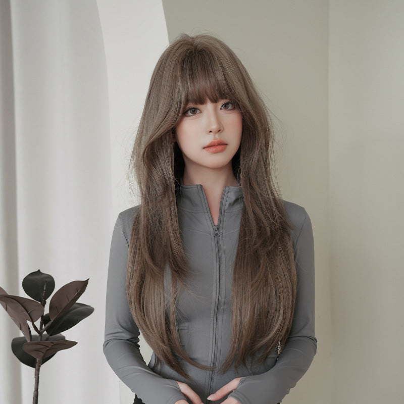 [C-0462] Tea Mist Gray 75 cm Wig