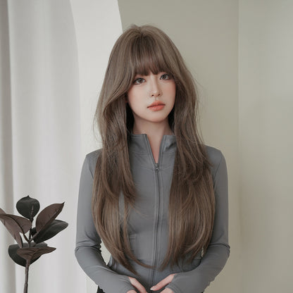 [C-0462] Tea Mist Gray 75 cm Wig