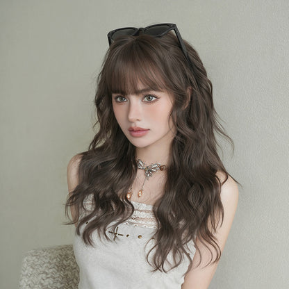 [C-0567-1] Cool Brown 60 cm Wig