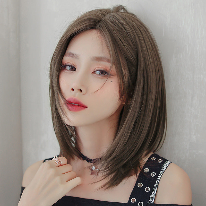 [D-119] Honey Tea Flax 39 cm, Cool Brown 39 cm, Dark Brown 39 cm Wig