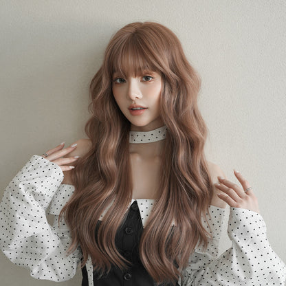 [C-0556] Berry Pink Brown 71 cm Wig