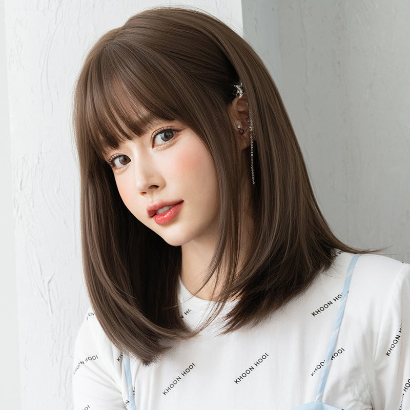 [D-132] Cool Brown 40 cm, Dark Brown 40 cm Wig