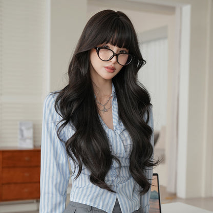 [C-0441] Dark Brown 75 cm Wig
