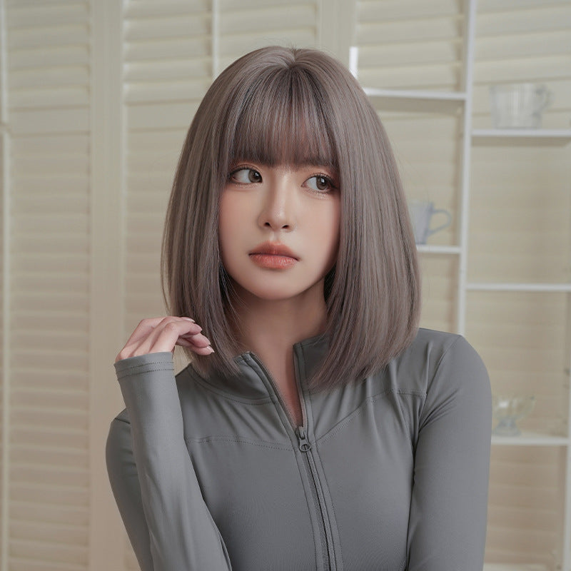 [D-170] Mist Gray Purple 37 cm Wig