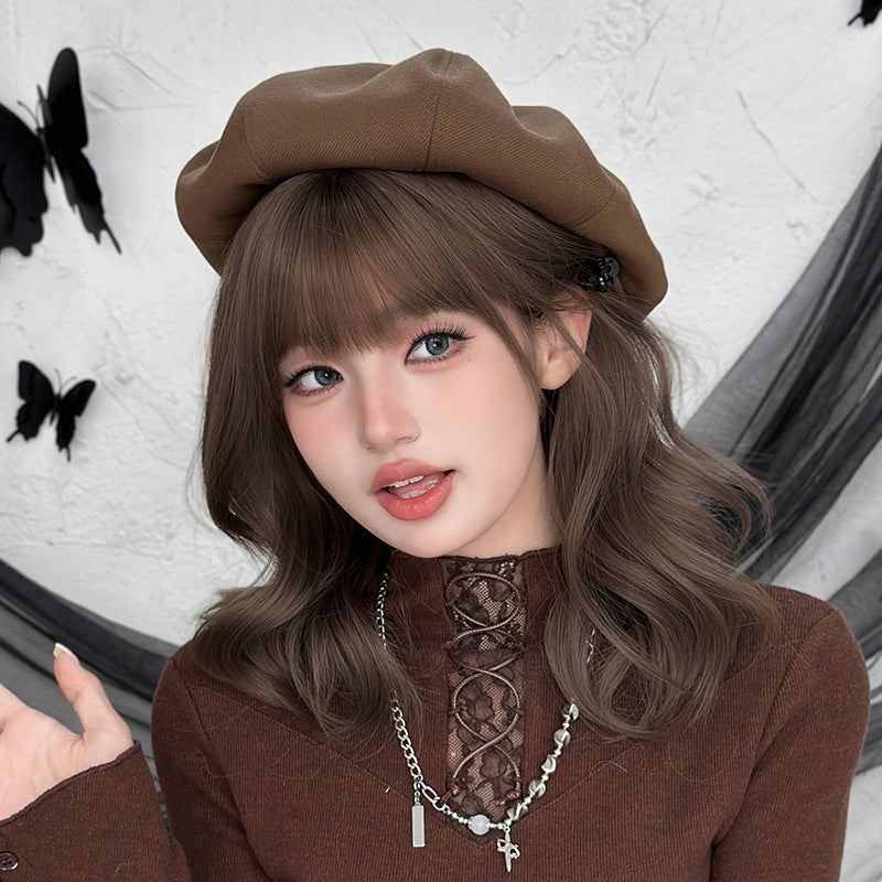 [D-143-2] Milk Tea Chestnut Brown 38 cm Wig