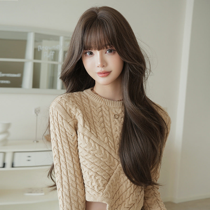 [C-0445] Cool Tea Brown 75 cm Wig