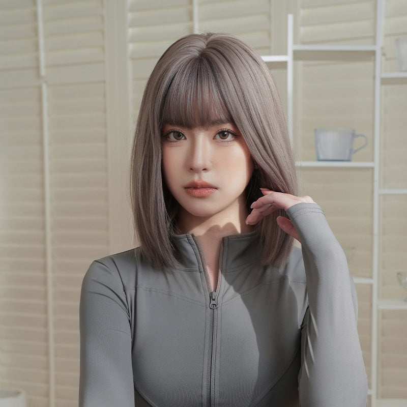 [D-170] Mist Gray Purple 37 cm Wig