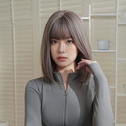 [D-170] Mist Gray Purple 37 cm Wig