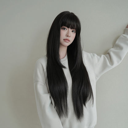 [C-0461] Natural Black Wig