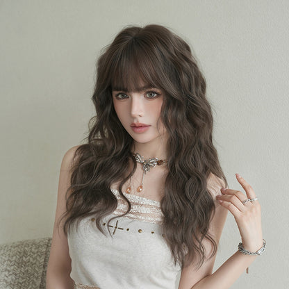 [C-0567-1] Cool Brown 60 cm Wig