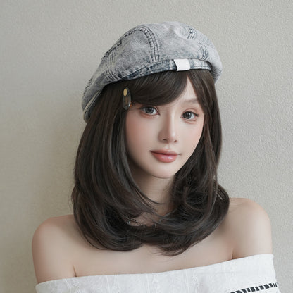 [C-0548] Cool Brown 44 cm Wig