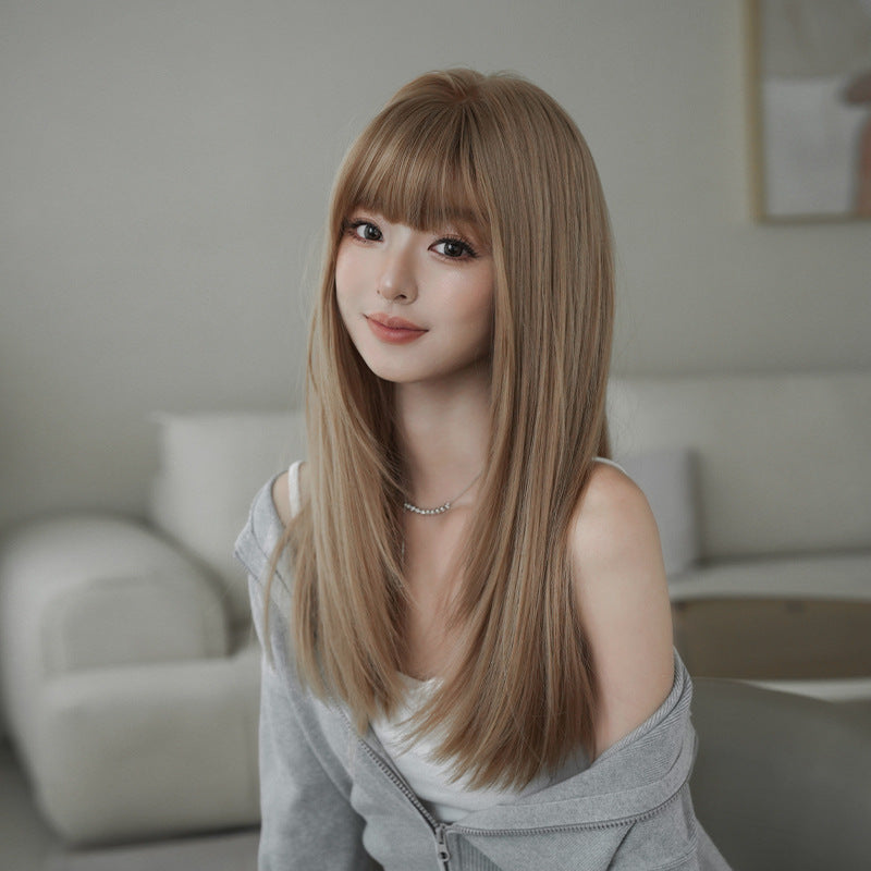 [C-0517] Flax Brown 58 cm Wig