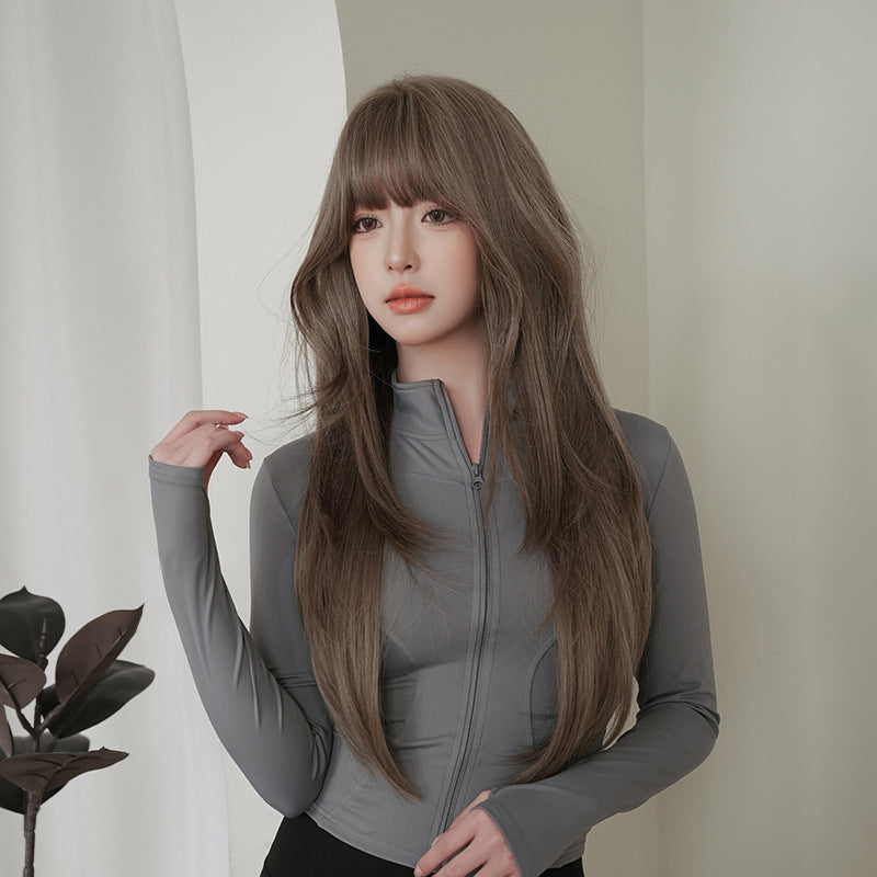 [C-0462] Tea Mist Gray 75 cm Wig