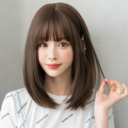 [D-132] Cool Brown 40 cm, Dark Brown 40 cm Wig