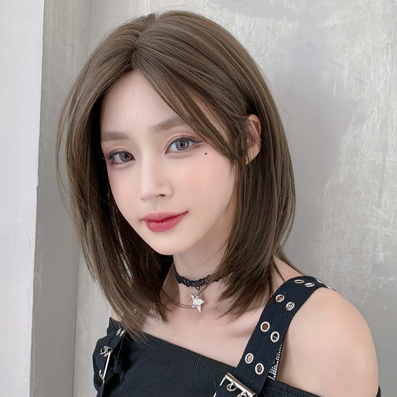 [D-119] Honey Tea Flax 39 cm, Cool Brown 39 cm, Dark Brown 39 cm Wig