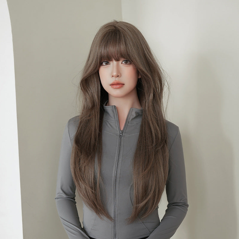 [C-0462] Tea Mist Gray 75 cm Wig
