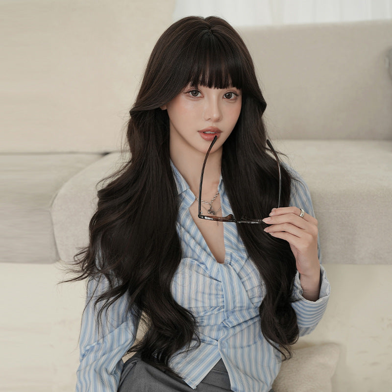 [C-0441] Dark Brown 75 cm Wig