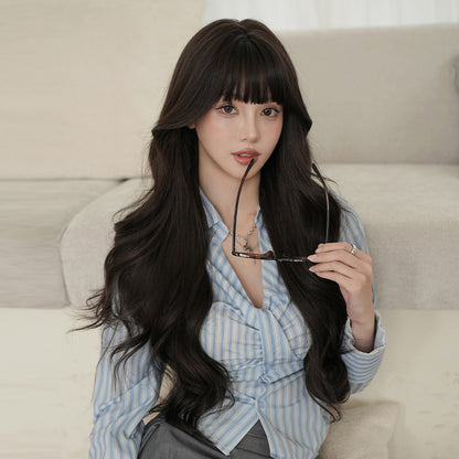 [C-0441] Dark Brown 75 cm Wig