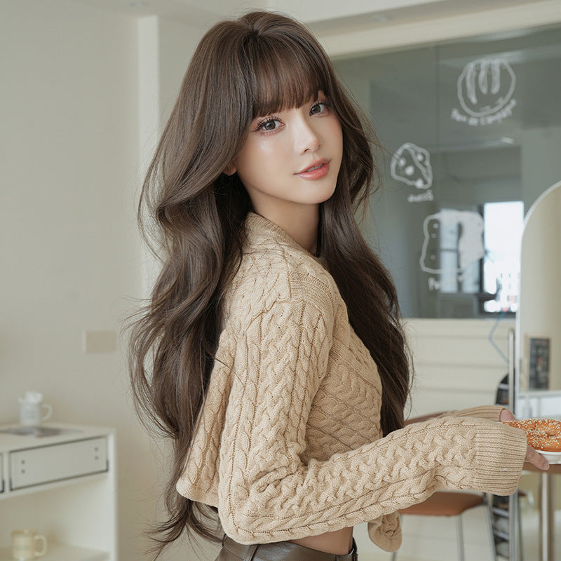 [C-0445] Cool Tea Brown 75 cm Wig