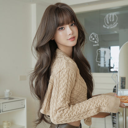 [C-0445] Cool Tea Brown 75 cm Wig