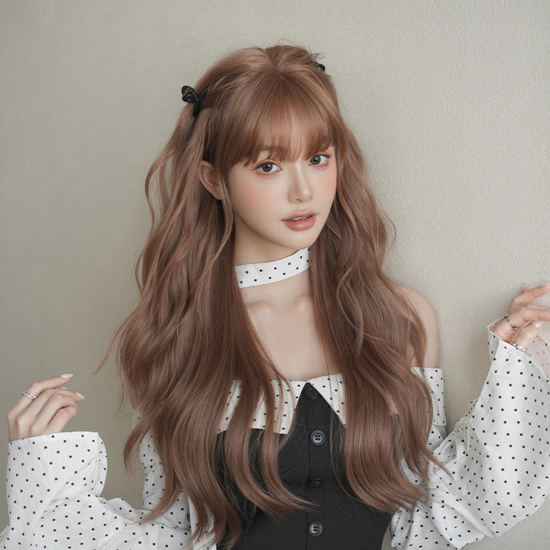 [C-0556] Berry Pink Brown 71 cm Wig