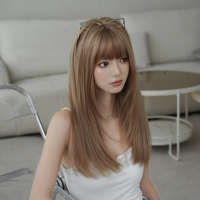 [C-0517] Flax Brown 58 cm Wig