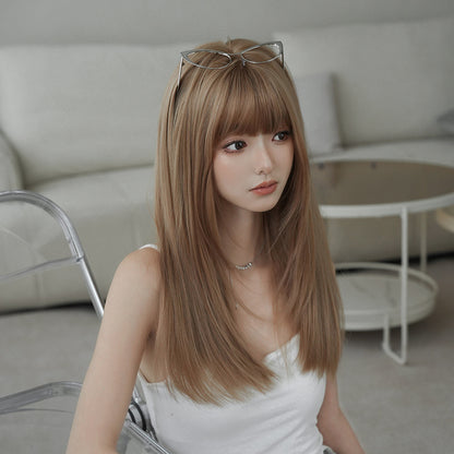 [C-0517] Flax Brown 58 cm Wig