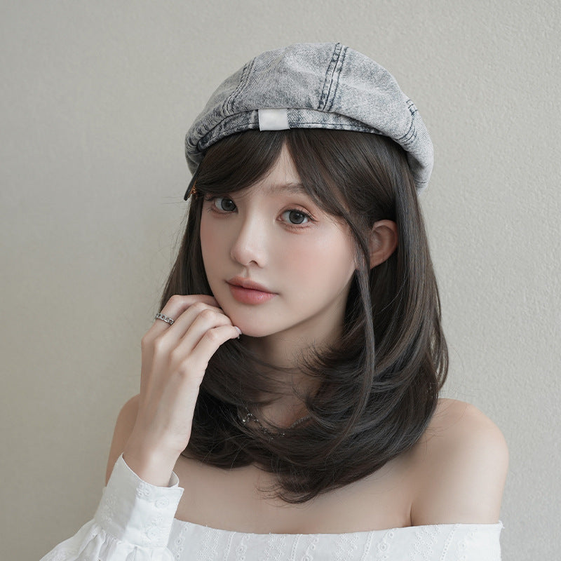 [C-0548] Cool Brown 44 cm Wig