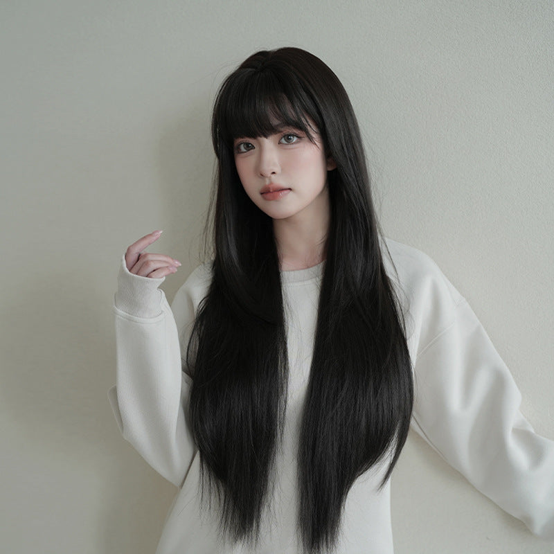 [C-0461] Natural Black Wig