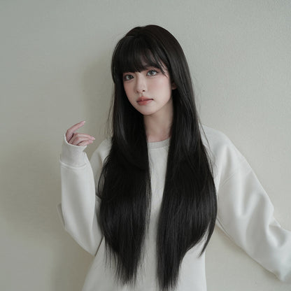 [C-0461] Natural Black Wig