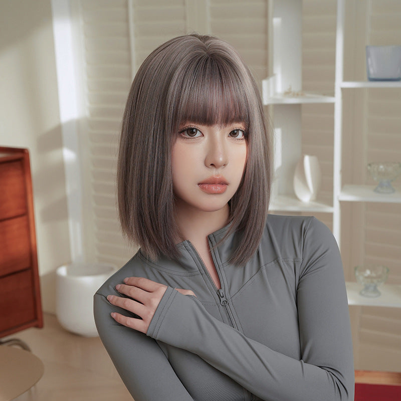 [D-170] Mist Gray Purple 37 cm Wig