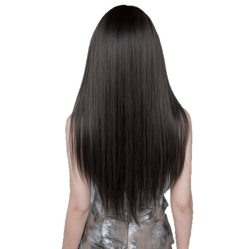 [C-0392] Dark Brown 73 cm Wig